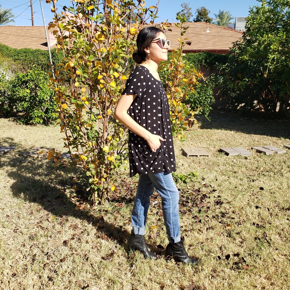Holding horses anthropologie polka dot shirt
